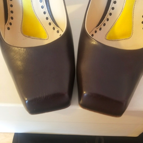 YvesSaintLaurent Brown Leather Pumps Sz 39 - Picture 6 of 9